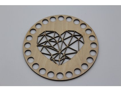 Víko kruh 12cm - Srdce 2