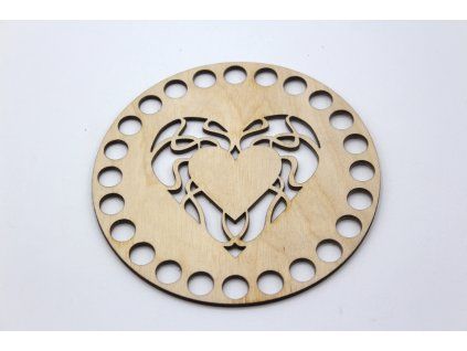 Víko kruh - srdce 3