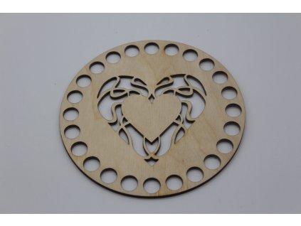 Víko kruh 12cm - Srdce 3