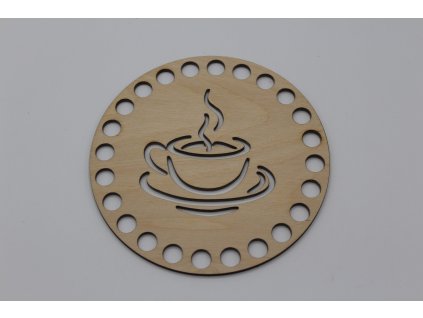 Víko kruh 13cm - káva