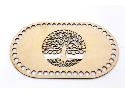 Víko ovál 25x15cm - strom 1