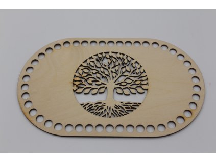 Víko ovál 25x15cm - Strom 1
