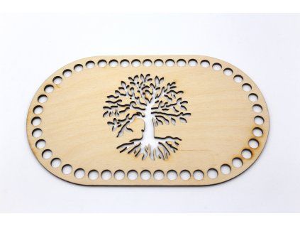 Víko ovál 25x15cm - strom 2