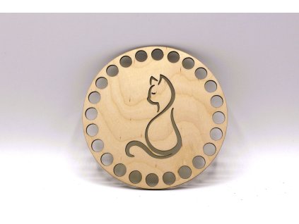 Víko kruh 12 cm - Kočka