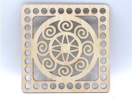 Víko čtverec 10,5cm - ornament 2