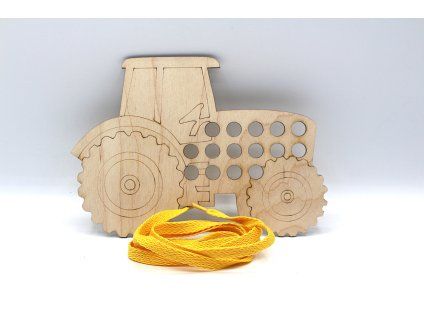 Provlékání tkaničkou - Traktor