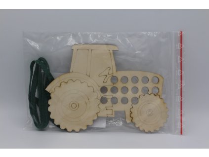 Provlékání tkaničkou pro mladší - Traktor