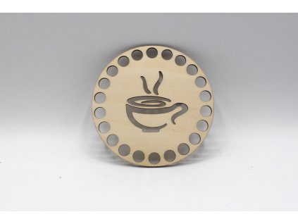 Víko kruh 10cm - káva 2