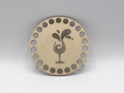 Víko kruh 10cm - víno 1