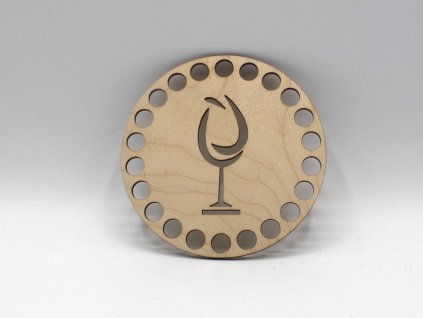 Víko kruh 10cm - víno 2