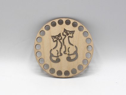 Víko kruh 10cm - kočka 2