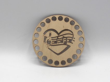 Víko kruh 10cm - noty