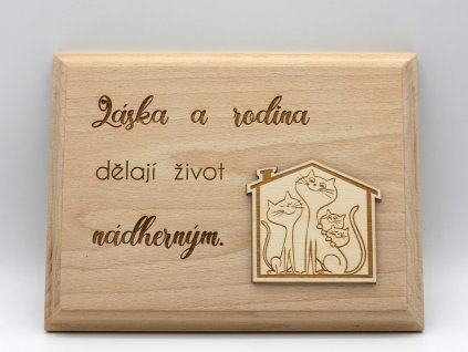 Dekorace na zeď/ na postavení Láska a rodina