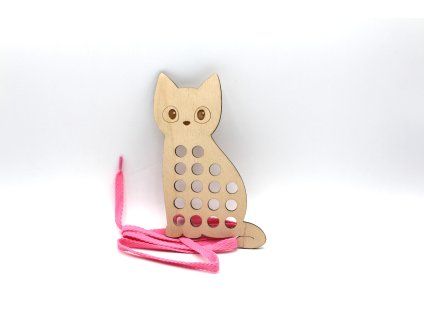 Provlékání tkaničkou - Kočka