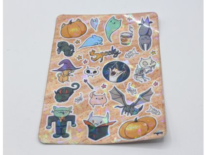 Halloweenské samolepky (Efekt holografický lesk)