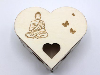 Krabička srdce malá - Budha