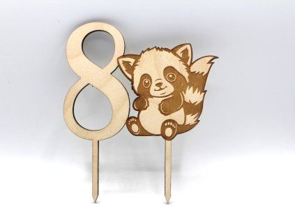 Číslo - 8 s pandou červenou