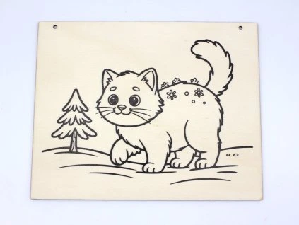 Obrázek k vymalování - kočka