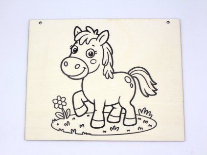 Obrázek k vymalování - koník