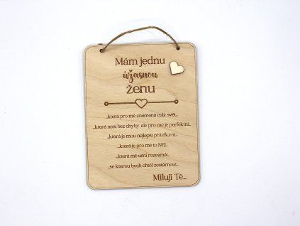 Cedulka - Pro mou ženu