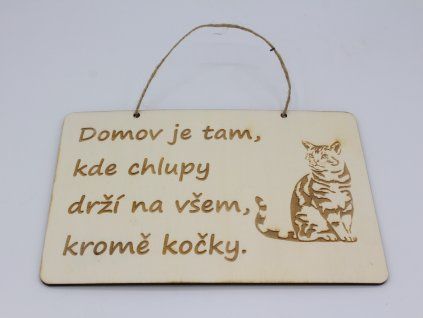 Tabulka - kočka a chlupy