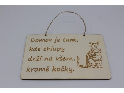 Tabulka - kočka a chlupy