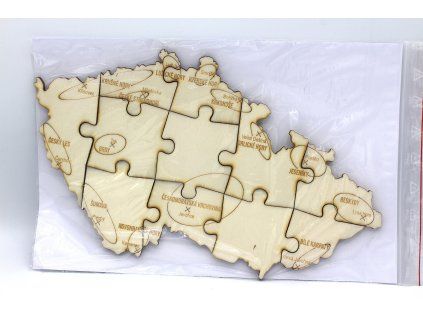 Puzzle - mapa ČR s pohořím a vrcholy
