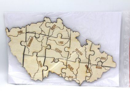 Puzzle - mapa ČR a řeky