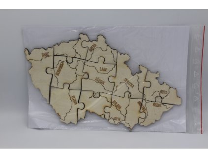 Puzzle - mapa ČR a řeky