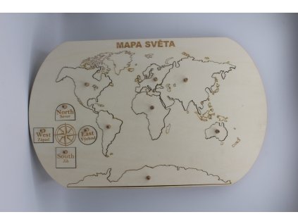 Mapa světa - kontinenty