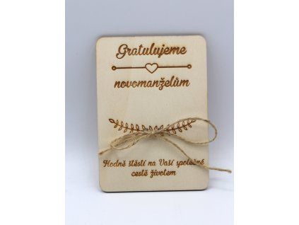 Na peníze - Blahopřejeme novomanželům