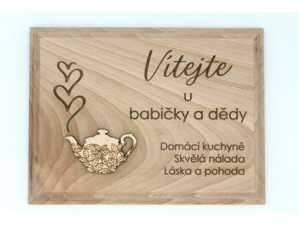 Dekorace na zeď/na pověšení - Vítejte u babičky a dědy