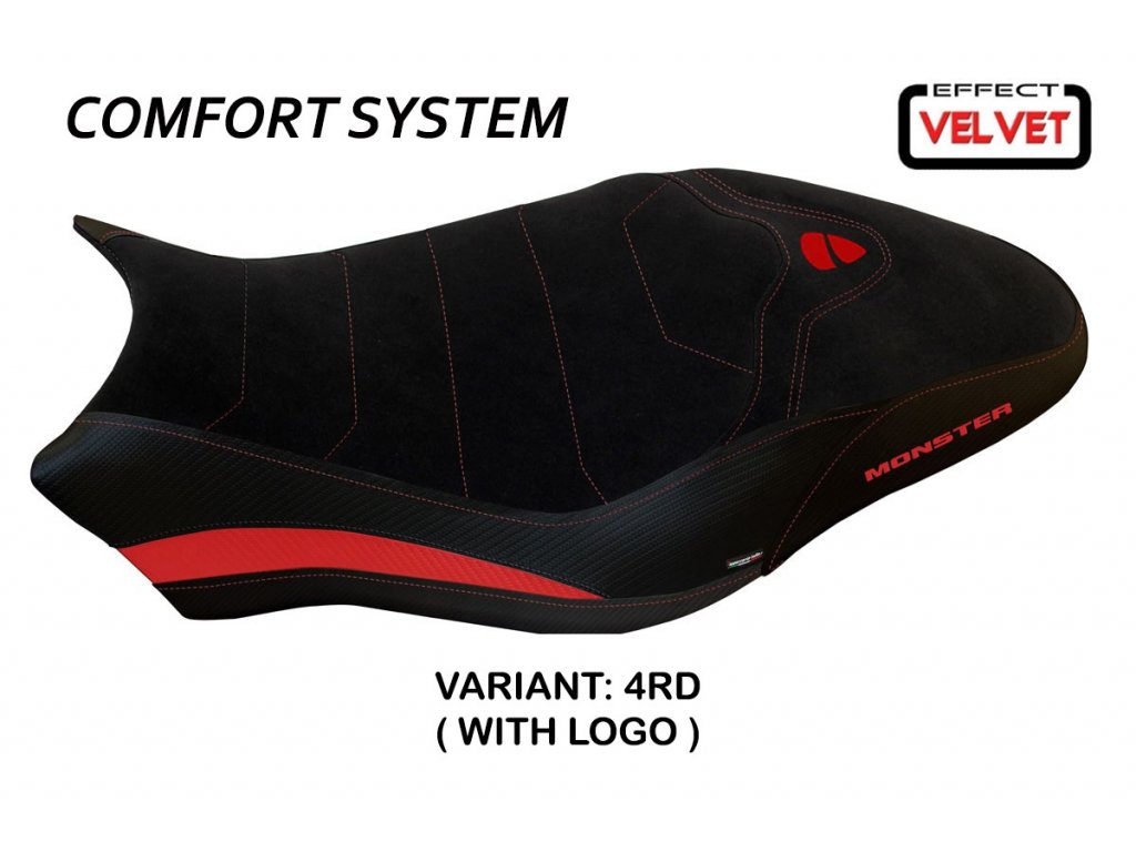 Potah sedla Ducati Monster 821 / 1200 (17-20) Ovada 2 Velvet comfort model  - ABMOTO.CZ