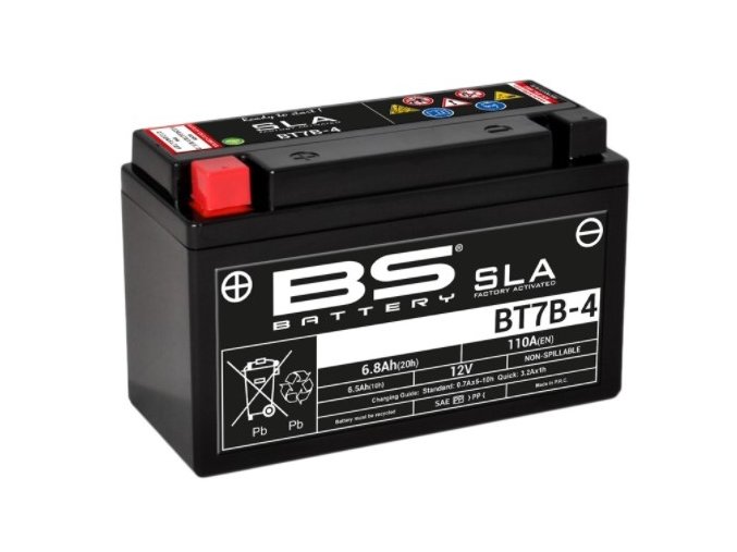 Motocyklová baterie BS-BATTERY BT7B-4 (YT7B-4)