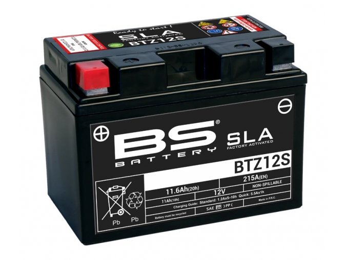 Motocyklová baterie BS-BATTERY BTZ12S (YTZ12S)