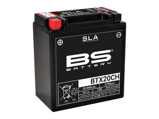 Motocyklová baterie BS-BATTERY BTX20CH (YTX20CH)