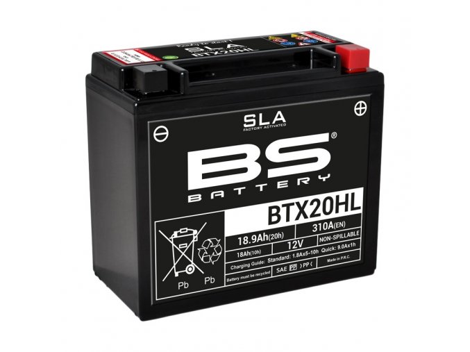 Motocyklová baterie BS-BATTERY BTX20HL (YTX20HL)