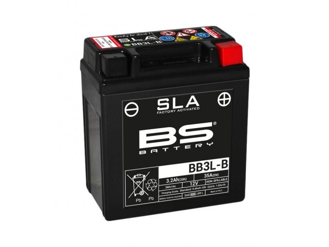 Motocyklová baterie BS-BATTERY BB3L-B (YB3L-B)