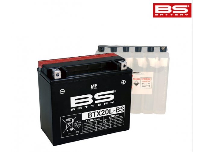 Motocyklová baterie BS-BATTERY BTX20L-BS (YTX20L-BS)