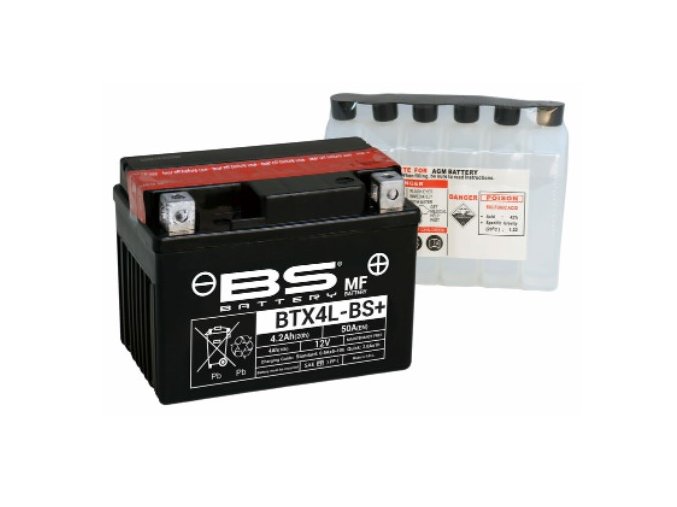 Motocyklová baterie BS-BATTERY BTX4L-BS (YTX4L-BS)