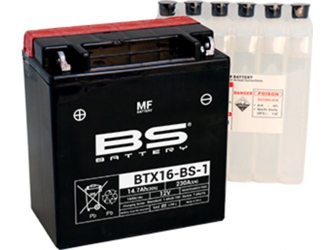 Motocyklová baterie BS-BATTERY BTX16-BS-1 (YTX16-BS-1)
