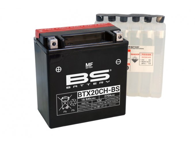 Motocyklová baterie BS-BATTERY BTX20CH-BS (YTX20CH-BS)