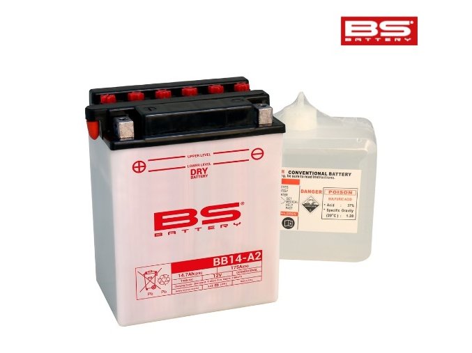 Motocyklová baterie BS-BATTERY BB14-A2 (YB14-A2)