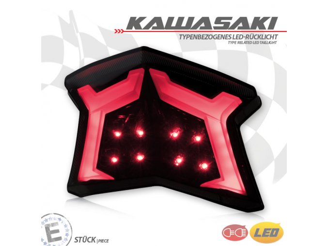Kawasaki Z650, Ninja 650, Z900 led zadní světlo