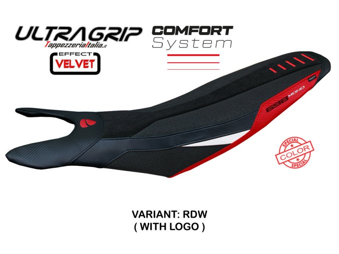 Potah sedla Ducati Hypermotard 698 Mono (24-25) Cairoli special color velvet ultragrip comfort model