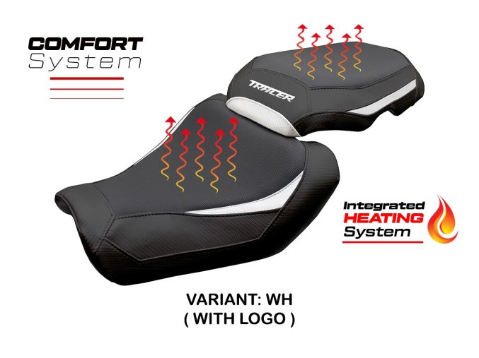 Vyhřívaný potah sedla Yamaha Tracer 9 / 9 GT (25-26) model Ness Heating Comfort (potah sedla s logem WH (white))