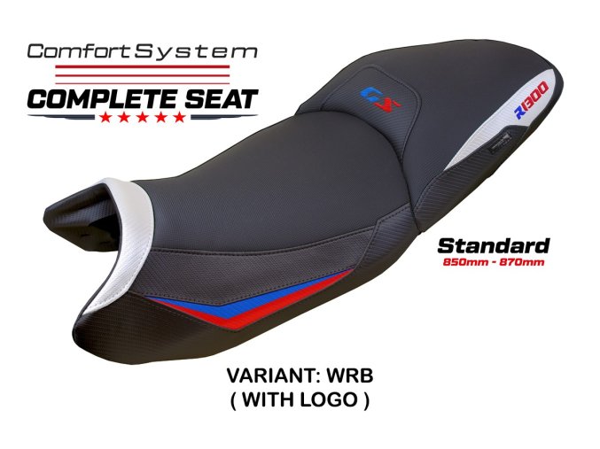 Kompletní sedlo BMW R 1300 GS 2023-2025 Dorfen Comfort System - Standard (potah sedla s logem WRB (white-red-blue))