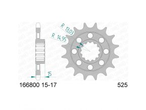 AFAM 166800-17 řetězové kolečko přední