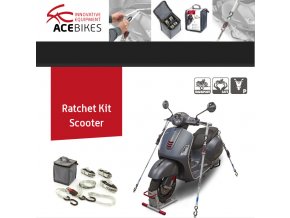 ACEBIKES Ratchet Kit Scooter kurty s ráčnami a oky pro bezpečné kurtování skútrů