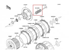 Kawasaki Z1000 sada originálních spojkových pružin 5ks